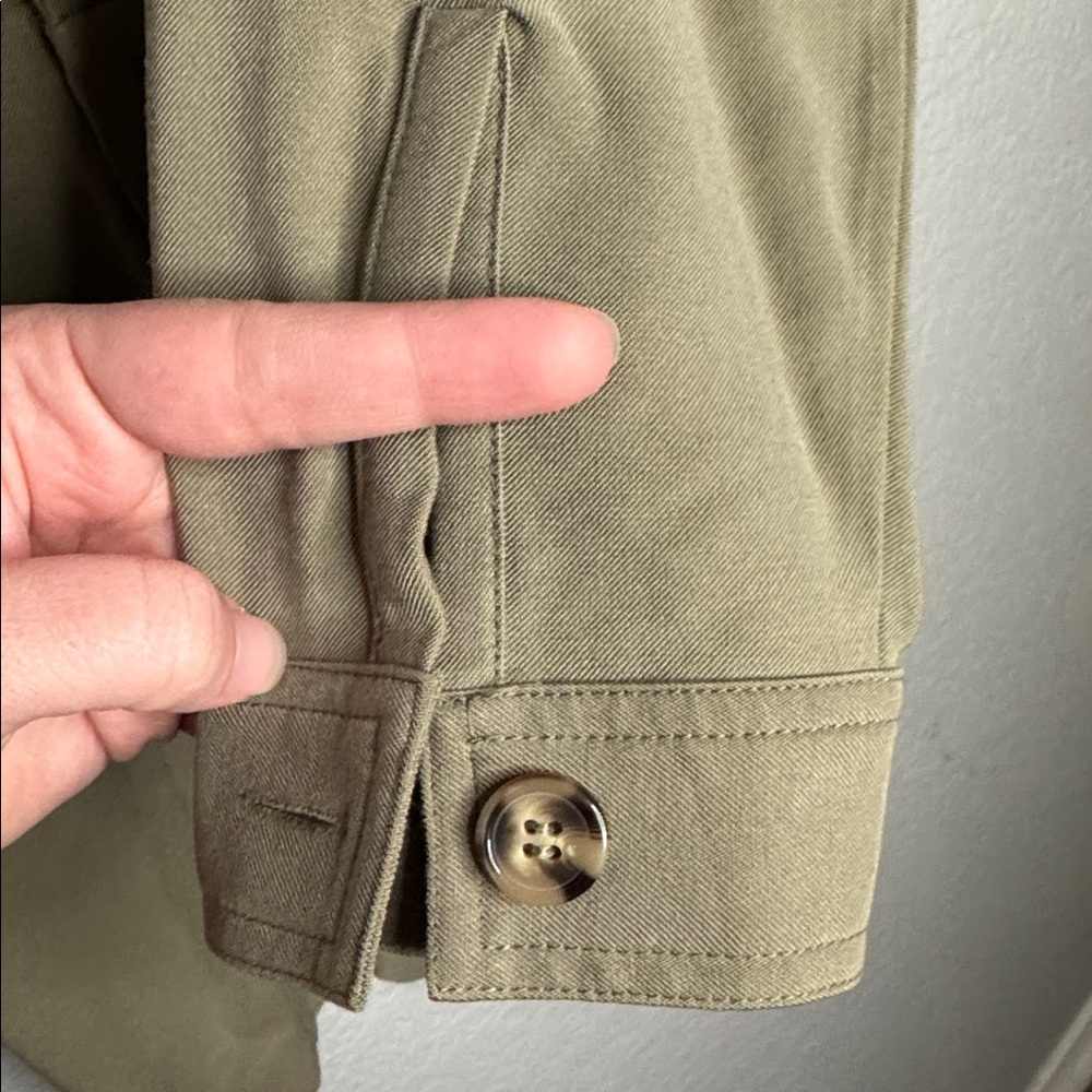 L'Academie Dylan Romper Olive Button Front Long Sleeve Pockets Sz S Streetwear - Picture 10 of 13